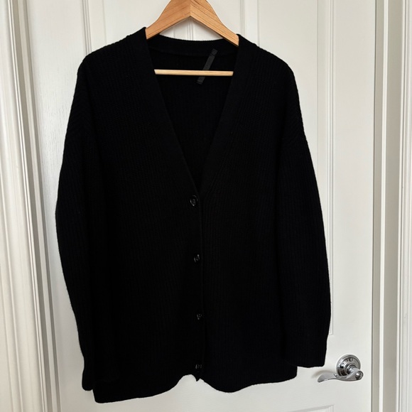 Jenni Kayne Cashmere Cocoon Cardigan in Black XXS
